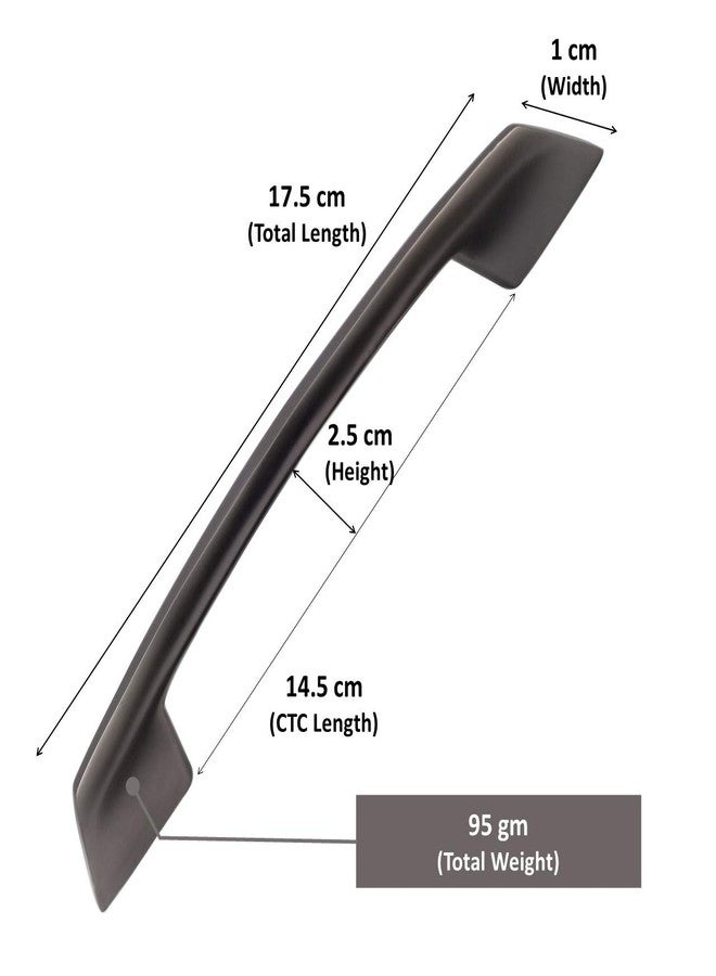 أتوم مقبض سحب خزانة من الزنك من أتوم، 7 بوصات | لون أسود مطفي | بديل لمقابض الأبواب من ماركات أخرى | قضيب دفع الأدراج 545 | عبوة من قطعتين - Image 3